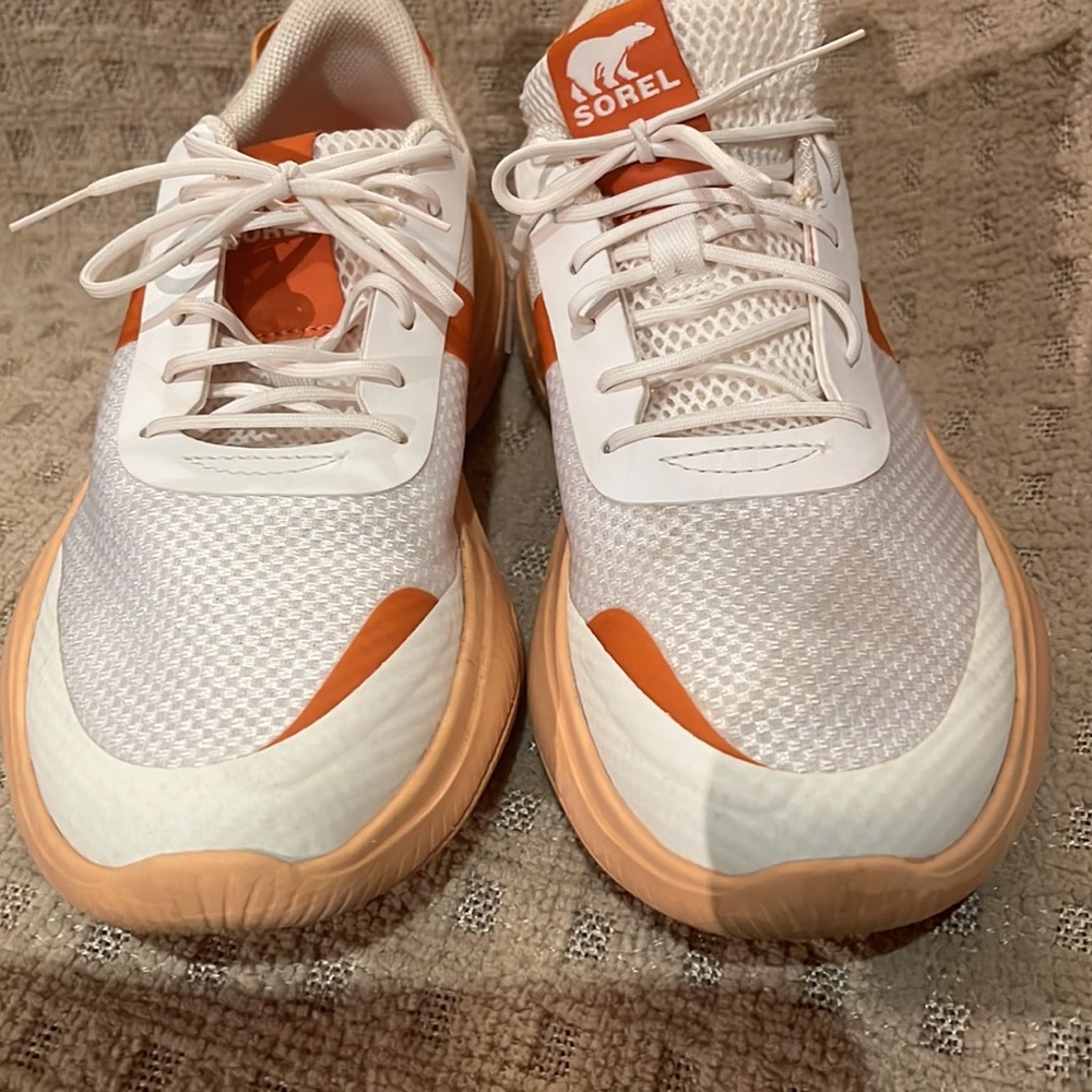 Sorel Women's Sneakers in White and Orange - Picture 3 of 8